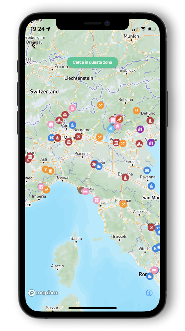 Screenshot dell'app Wayt